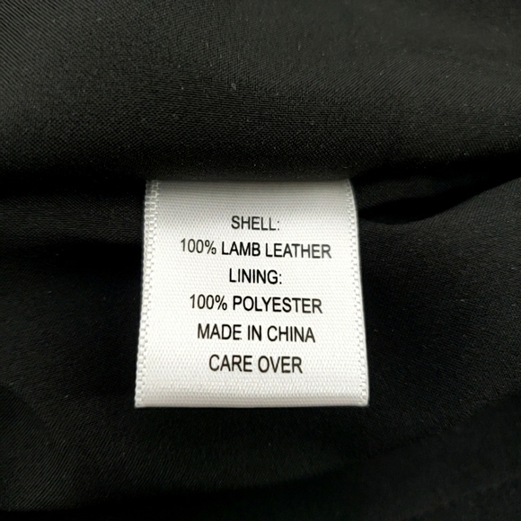 VAKKO Black Lamb Leather Dress With Lace Insert Front Panel - Picture 10 of 13